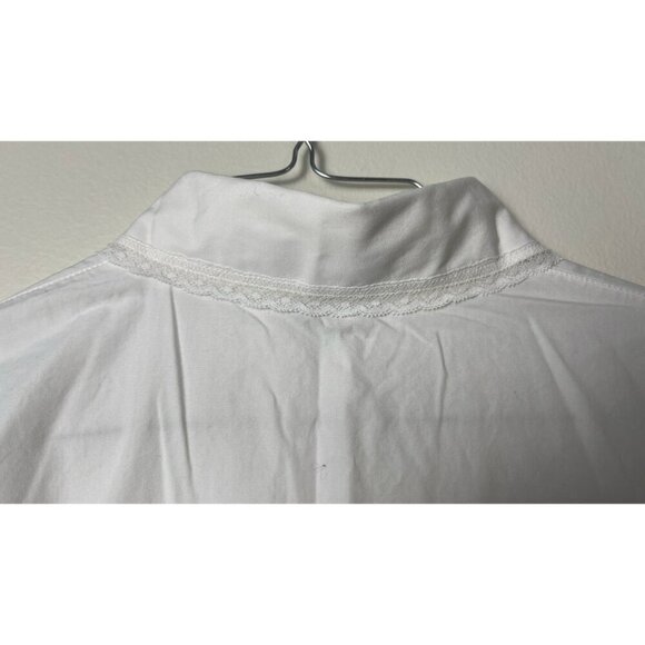 ANNE FONTAINE FRENCH LACE CUFF BUTTON UP BLOUSE 2 - Picture 5 of 8